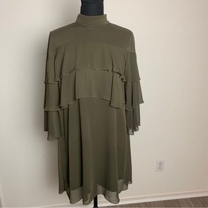 Zara Green Chiffon Dress